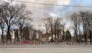 A view shows Donetsk Regional Theatre of Drama destroyed by an airstrike amid Russia's invasion of Ukraine, in Mariupol, Ukraine, in this handout picture obtained by Reuters on March 16, 2022. Press service of the Donetsk Regional Civil-Military Administration/Handout via REUTERS