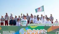 Volunteers posing for the group photo.