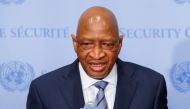 File photo: Soumeylou Boubeye Maiga, Prime Minister of the Republic of Mali speaks to media at U.N. headquarters in New York, U.S., March 29, 2019. REUTERS