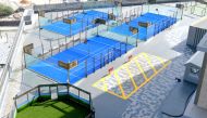 Doha Oasis’s new outdoor padel courts. 