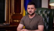 Ukraine's President Volodymyr Zelenskiy addresses the Ukrainian people, as Russia's attack on Ukraine continues, in Kyiv, Ukraine March 25, 2022. Ukrainian Presidential Press Service/Handout via REUTERS ATTENTION EDITORS - THIS IMAGE HAS BEEN SUPPLIED BY A THIRD PARTY.
