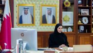 Minister of Social Development and Family H E Maryam bint Ali bin Nasser Al Misnad chairing Qatar's delegation to the conference, held via video communication.