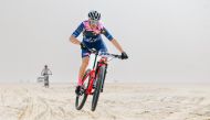 Slovenian Gregor Sikosek on his way to winning the Al Adaid Desert Challenge.