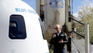Amazon and Blue Origin founder Jeff Bezos addresses the media about the New Shepard rocket booster and Crew Capsule mockup at the 33rd Space Symposium in Colorado Springs, Colorado, United States April 5, 2017. REUTERS/Isaiah J. Downing/File Photo

