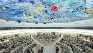 An overview of the special session on the situation in Ukraine of the Human Rights Council at the United Nations in Geneva, Switzerland, March 4, 2022. REUTERS/Denis Balibouse/File Photo

