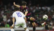  Mexico's Nestor Araujo in action with El Salvador's Eric Calvillo Reuters/Edgard Garrido