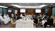 Officials and members from Qatar Chamber and the Portuguese Association of Wood and Furniture Industries (AIMMP) during the meeting, in Doha, recently. 