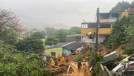 A view shows damage and mudslides caused by heavy rains, in Angra dos Reis, Brazil, April 2, 2022 in this still image obtained by Reuters. Must credit Prefeitura de Angra dos Reis/via REUTERS 