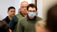Marjory Stoneman Douglas High School shooter Nikolas Cruz enters the courtroom before jury pre-selection in the penalty phase of his trial at the Broward County Courthouse in Fort Lauderdale, Florida, U.S. April 4, 2022. Amy Beth Bennett/Pool via REUTERS
 