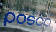 The logo of POSCO is seen at the company's headquarters in Seoul, South Korea, July 20, 2016. REUTERS/Kim Hong-Ji/File Photo
