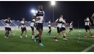 Al Sadd players during a training session in Dammam, yesterday.