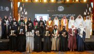 Winners of first edition of the School Excellence Award with dignitaries and officials during the prize distribution ceremony in Jeddah, Saudi Arabia.