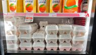 Eggs displayed at a supermarket in Chicago, Illinois, U.S. REUTERS/Jim Vondruska