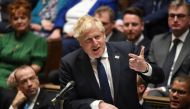 British Prime Minister Boris Johnson speaks as he takes questions at the House of Commons in London, Britain April 20, 2022. UK Parliament/Jessica Taylor/Handout via REUTERS
