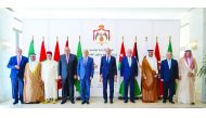 Arab Foreign Ministers during the Fourth Meeting of the Arab Ministerial Committee on Jerusalem, in Amman, yesterday.