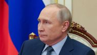 Russian President Vladimir Putin chairs a meeting with members of the Security Council in Moscow, Russia April 22, 2022. Mikhail Klimentyev