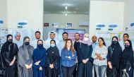 Some Qatar University students during their visit to Ashghal projects.