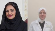 Dr. Sheikha Aisha bint Faleh Al Thani (left) and Dr. Alaa Mustafa Haykal