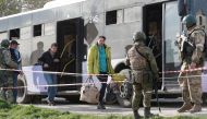 Azovstal steel plant employee Natalia Usmanova, 37, who was evacuated from Mariupol, arrives at a temporary accommodation centre during Ukraine-Russia conflict in the village of Bezimenne in the Donetsk Region, Ukraine May 1, 2022. REUTERS/Alexander Ermochenko
