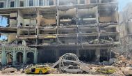 Debris is scattered after an explosion destroyed the Hotel Saratoga, in Havana, Cuba May 6, 2022. REUTERS/Alexandre Meneghini