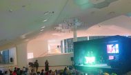 Audience watching the play at Minaretein in Education City.