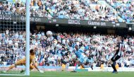 Manchester City's Raheem Sterling scores their fifth goal REUTERS/Phil Noble