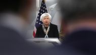 FILE PHOTO: U.S. Treasury Secretary Janet Yellen makes a speech about the current and future state of the U.S. and global economy at the Atlantic Council in Washington, U.S., April 13, 2022. REUTERS/Leah Millis/File Photo
