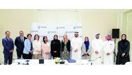 President of Global Alliance of National Human Rights Institutions (GANHRI), and Chairman of the National Human Rights Committee (NHRC), Maryam bint Abdullah Al Attiyah with other officials during the consultative meeting with the work team of GANHRI in Doha.