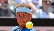 May 11, 2022 Spain's Rafael Nadal in action during his second round match against John Isner of the U.S. REUTERS/Alberto Lingria