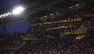 General view of players and Nantes fans Reuters/Stephane Mahe