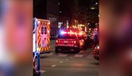 Chicago Fire Department (CFD) vehicles are seen on the street after gunfire erupted on Thursday night outside a McDonald's near the city's Magnificent Mile shopping section, in Chicago, Illinois, U.S. May 19, 2022 in this picture obtained from social media. Twitter/@DamianChlanda/via REUTERS 