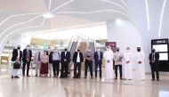 Officials from Qatar Rail with members of the UK trade delegation, in Doha, recently. 