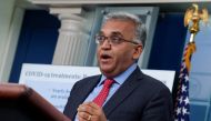 FILE PHOTO: Dr. Ashish Jha, Coordinator of the COVID-19 Response, speaks to reporters during the daily press briefing at the White House in Washington, U.S., April 26, 2022. REUTERS/Evelyn Hockstein/File Photo
