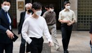 Members of the South Korean band BTS exit the South Korean Consulate during the 76th Session of the United Nations General Assembly in Manhattan, New York, U.S., September 21, 2021. Reuters/David 'Dee' Delgado/File Photo