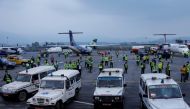 Ambulances carrying the bodies of victims of the Tara Air passenger plane, that crashed with 22 people on board while on its way to Jomsom, head towards the morgue from the airport in Kathmandu, Nepal May 30, 2022. REUTERS/Navesh Chitrakar/File Photo