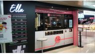 A view of a kiosk of the robot barista 