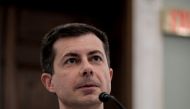 U.S. Transportation Secretary Pete Buttigieg testifies before a Senate Commerce, Science, and Transportation Committee hearing on President Biden's proposed budget request for the Department of Transportation, on Capitol Hill in Washington, U.S., May 3, 2022. REUTERS/Michael A. McCoy/File Photo

