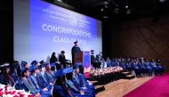 Students of ACS Doha International School during their graduation ceremony.