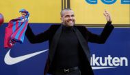 FC Barcelona’s Dani Alves during the unveiling REUTERS/Albert Gea/File Photo