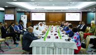 Qatar Chamber’s First Vice-Chairman Mohamed bin Towar Al Kuwari, with the Minister of Industry and Trade of the Czech Republic H E Jozef Síkela, Vice- President of Czech Chamber of Commerce Radek Jakubsky and a number of businessmen and heads of companies from both countries, during the meeting, in Doha, yesterday.  