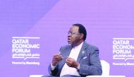 President of the Republic of Namibia H E Hage Geingob at the Qatar Economic Forum, Powered by Bloomberg, yesterday.