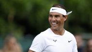 Spain's Rafael Nadal smiles before his exhibition match against Canada's Felix Auger-Aliassime at The Hurlingham Club, London, Britain, on June 24, 2022. (Reuters/John Sibley)