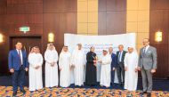 Egyptian Minister of Trade and Industry H E Nevin Gamea, H E Amr El Sherbiny, Egyptian Ambassador to Qatar, with QBA’s Chairman Sheikh Faisal bin Qassim Al Thani, First Deputy Chairman Hussein Ibrahim Al Fardan, and Board Member Sheikh Hamad bin Faisal Al Thani, with other officials, during the meeting.