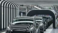 Model Y cars are pictured during the opening ceremony of the new Tesla Gigafactory for electric cars in Gruenheide, Germany, March 22, 2022. Patrick Pleul/Pool via REUTERS


