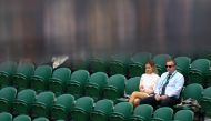 General view of spectators amongst empty seats on court 1 during the fourth round match between Taylor Fritz of the US and Australia's Jason Kubler, on July 4, 2022. (Reuters/Hannah Mckay)