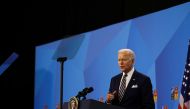 FILE PHOTO: U.S. President Joe Biden speaks at a news conference during a NATO summit in Madrid, Spain June 30, 2022. REUTERS/Violeta Santos Moura/File Photo