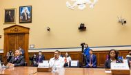 Victims and survivors of gun violence wait to testify before a House Committee on Oversight and Reform hearing on gun violence on Capitol Hill in Washington, U.S. June 8, 2022. Jason Andrew/Pool via REUTERS

