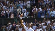 Serbia's Novak Djokovic celebrates winning his semi final match against Britain's Cameron Norrie (Reuters/Toby Melville)