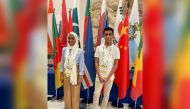 Noura Al Osaimi and Saleh Al Hudaifi during the summit.