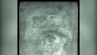 X- ray image of Vincent Van Gogh's self-portrait hidden beneath glue and cardboard is pictured, in Edinburgh, Scotland, Britain, June 21, 2022. Neil Hanna/Handout via REUTERS
